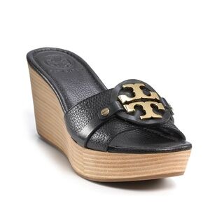 Tory Burch Leather Wedge Sandals – Size 7M